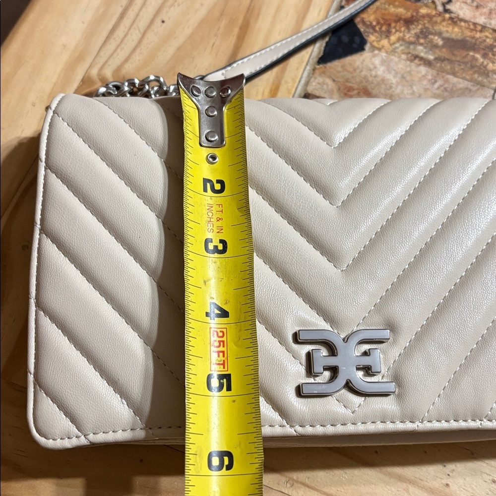 Sam Edelman Cream Quilted Crossbody Bag - Picture 10 of 14